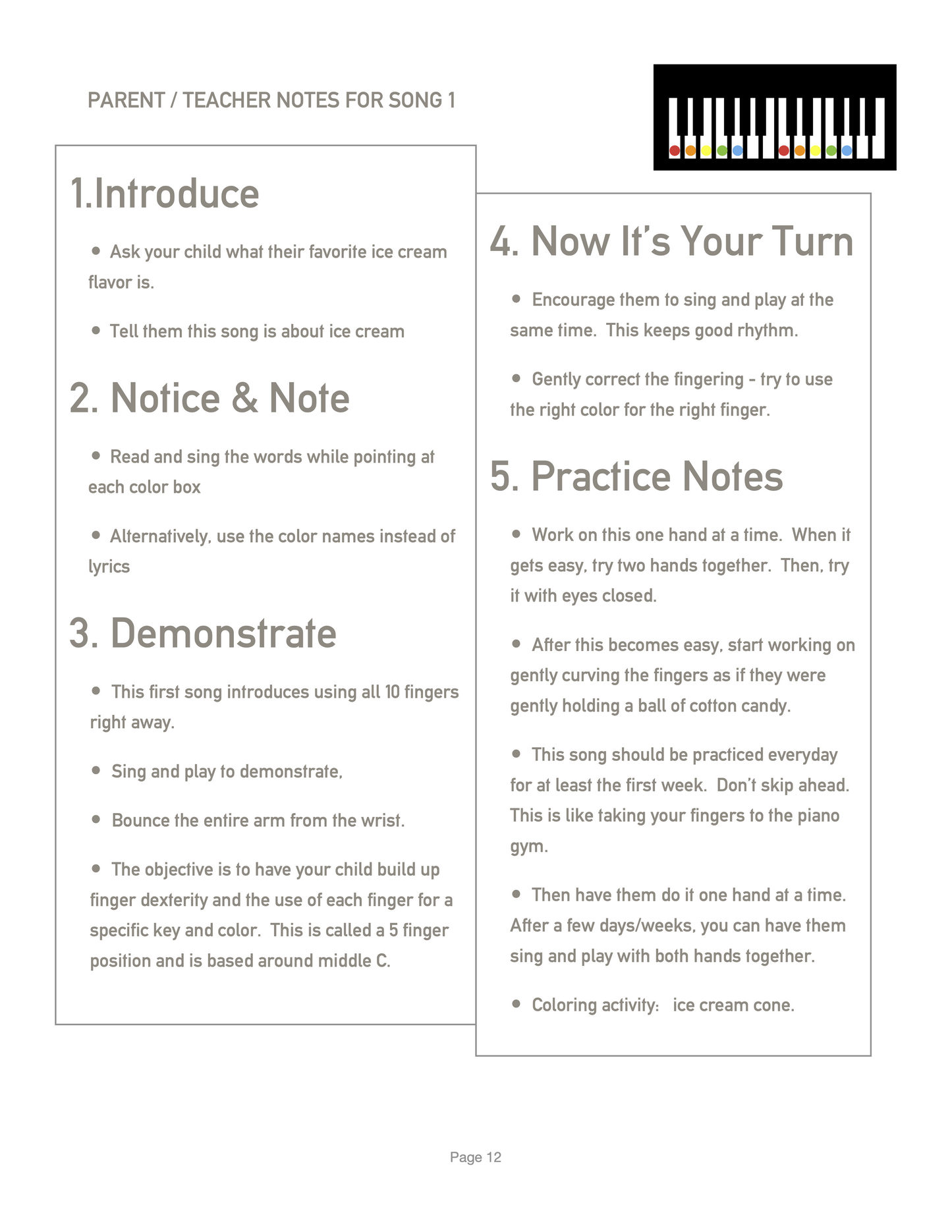 Piano For Kids Volume 1 - Physical Book